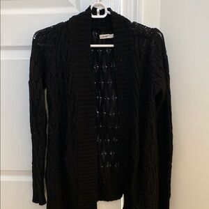 Old Navy Black Cable Knit Cardigan Sweater